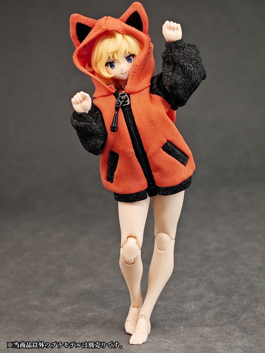 パーティアニマルガール ルームウェア『猫さんパーカー』ドール用衣装-003