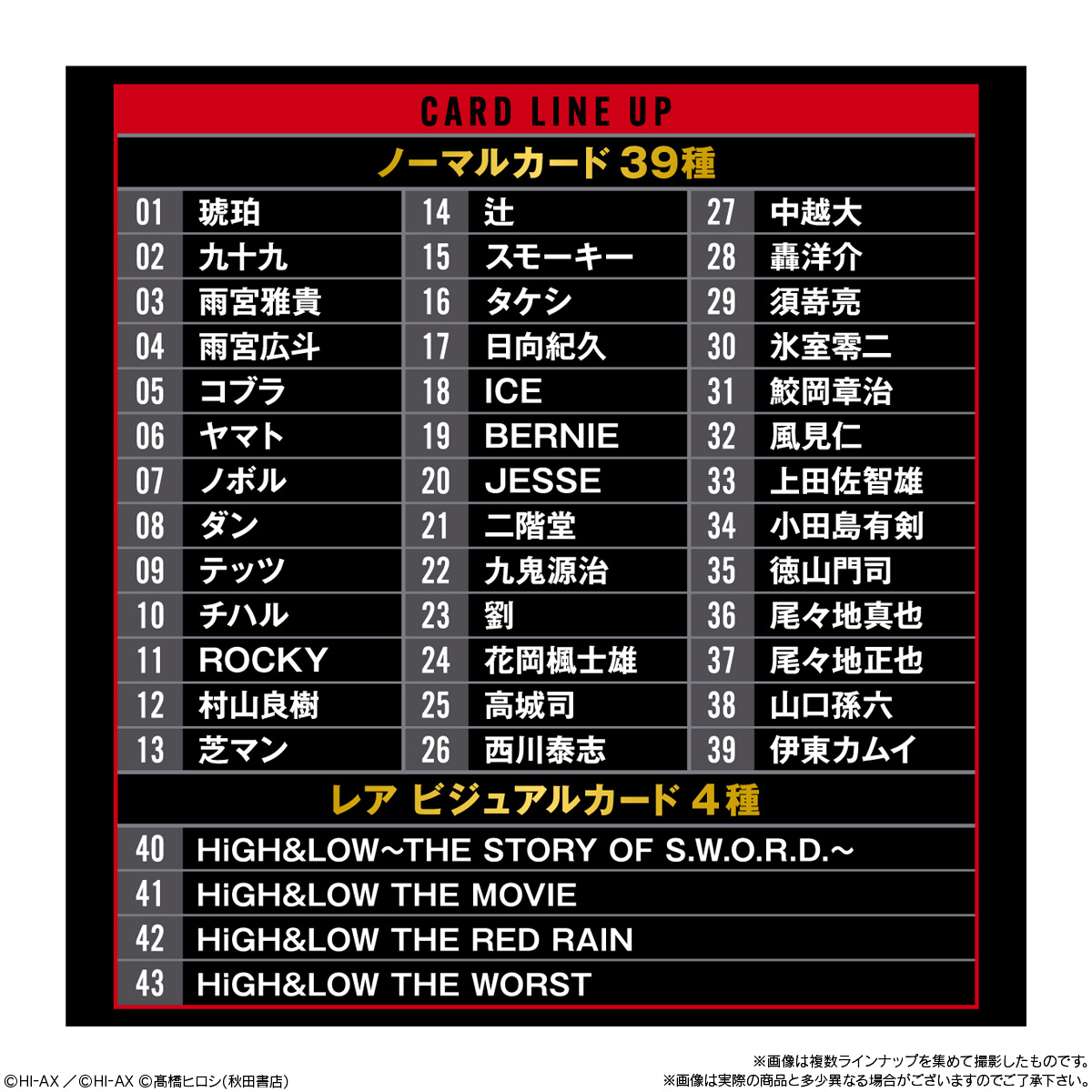 【食玩】『HiGH＆LOW 10TH ANNIVERSARY ウエハース』20個入りBOX-010