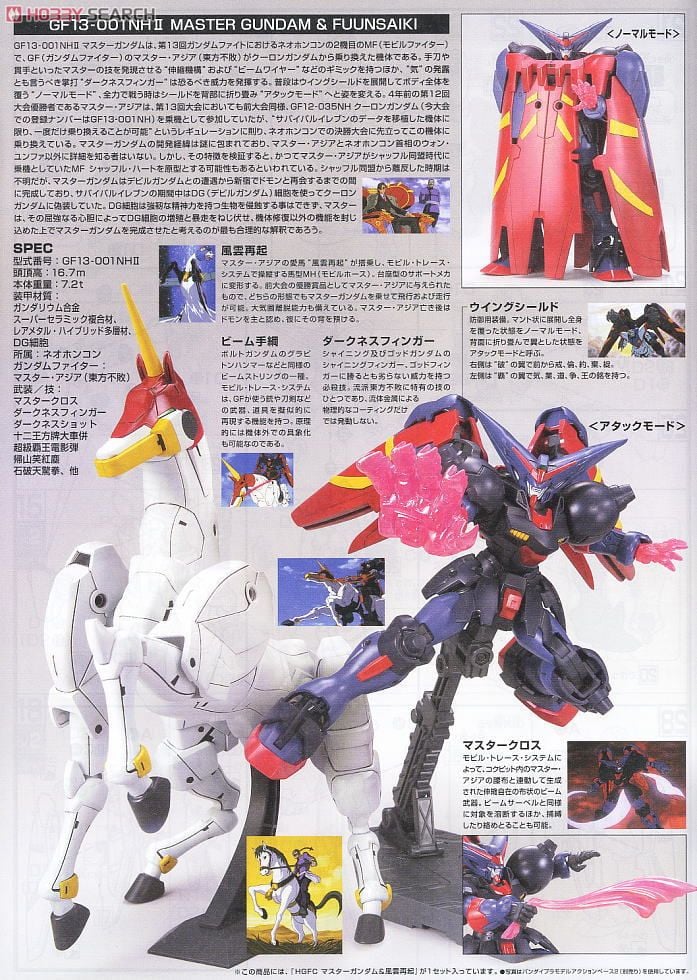 【再販】HGFC 1/144『マスターガンダム＆風雲再起』機動武闘伝Gガンダム プラモデル-015