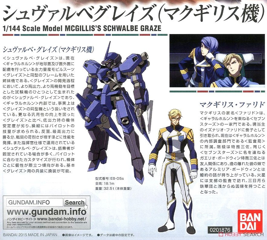 【再販】HG 1/144『シュヴァルベグレイズ（マクギリス機）』機動戦士ガンダム 鉄血のオルフェンズ プラモデル-012