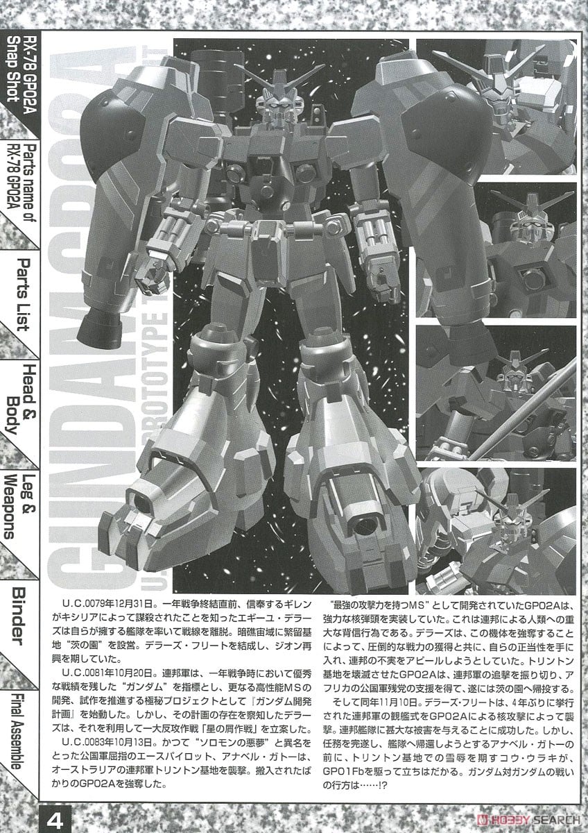 【再販】MG 1/100『ガンダムRX-78GP02A』機動戦士ガンダム0083 プラモデル-013