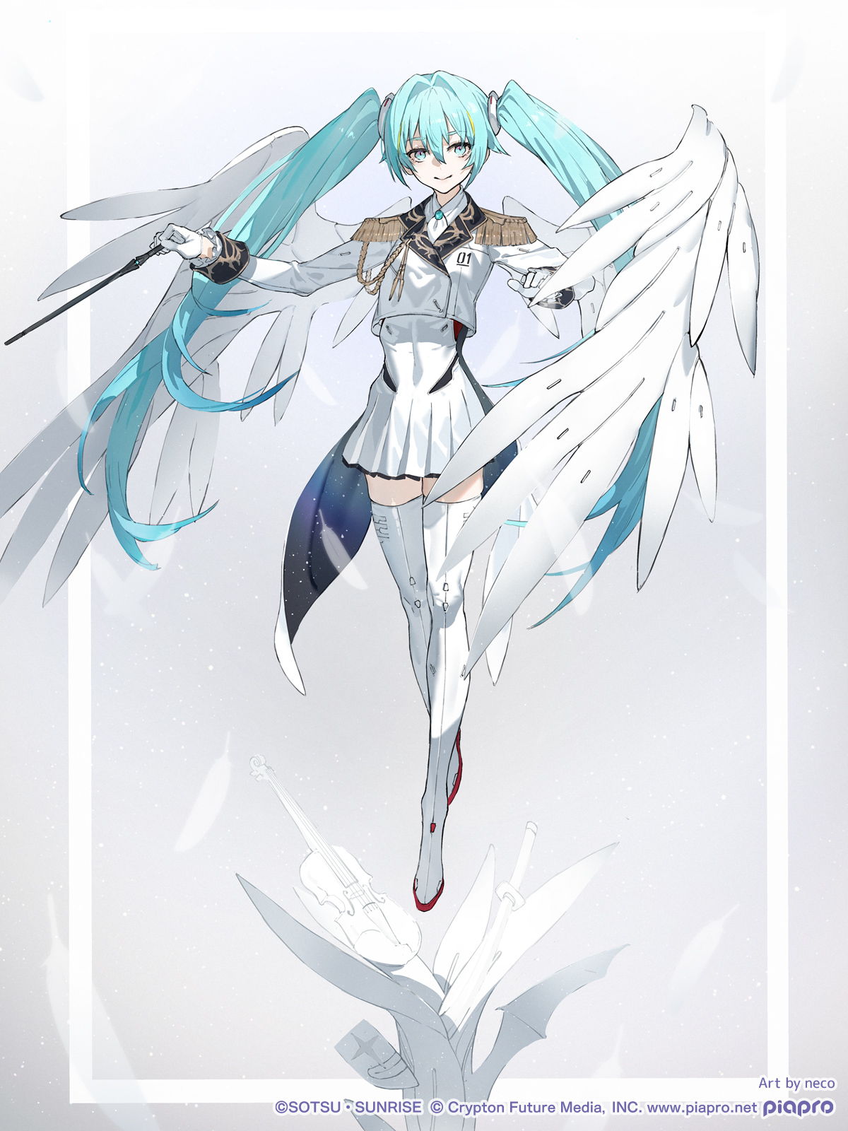 【限定販売】Lucrea(ルクリア) 機動戦士ガンダム45周年×初音ミク『初音ミク×ウイングガンダムゼロ EW』1/7 完成品フィギュア-010