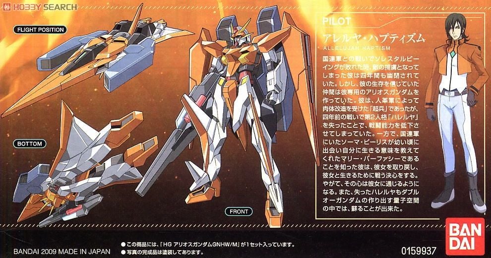 【再販】HG 1/144『アリオスガンダム GNHW/M』機動戦士ガンダム00 プラモデル-009
