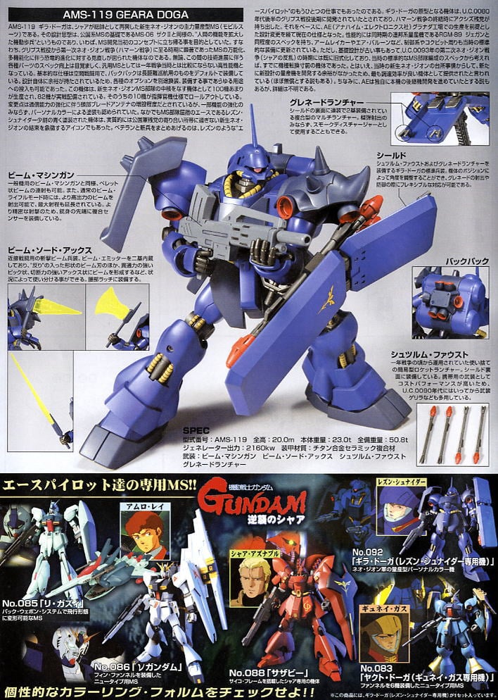 【再販】HGUC 1/144『ギラ・ドーガ（レズン・シュナイダー専用機）』機動戦士ガンダム 逆襲のシャア プラモデル-009