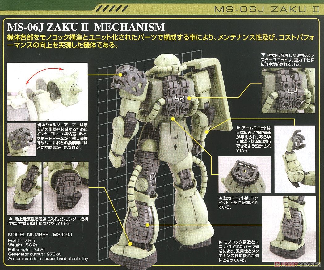 【再販】MG 1/100『MS-06J 量産型ザク Ver.2.0』機動戦士ガンダム プラモデル-021