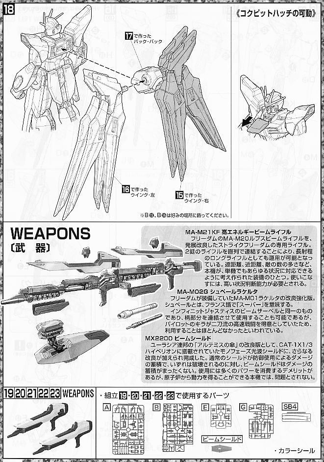 【再販】MG 1/100『ストライクフリーダムガンダム』機動戦士ガンダムSEED DESTINY プラモデル-031