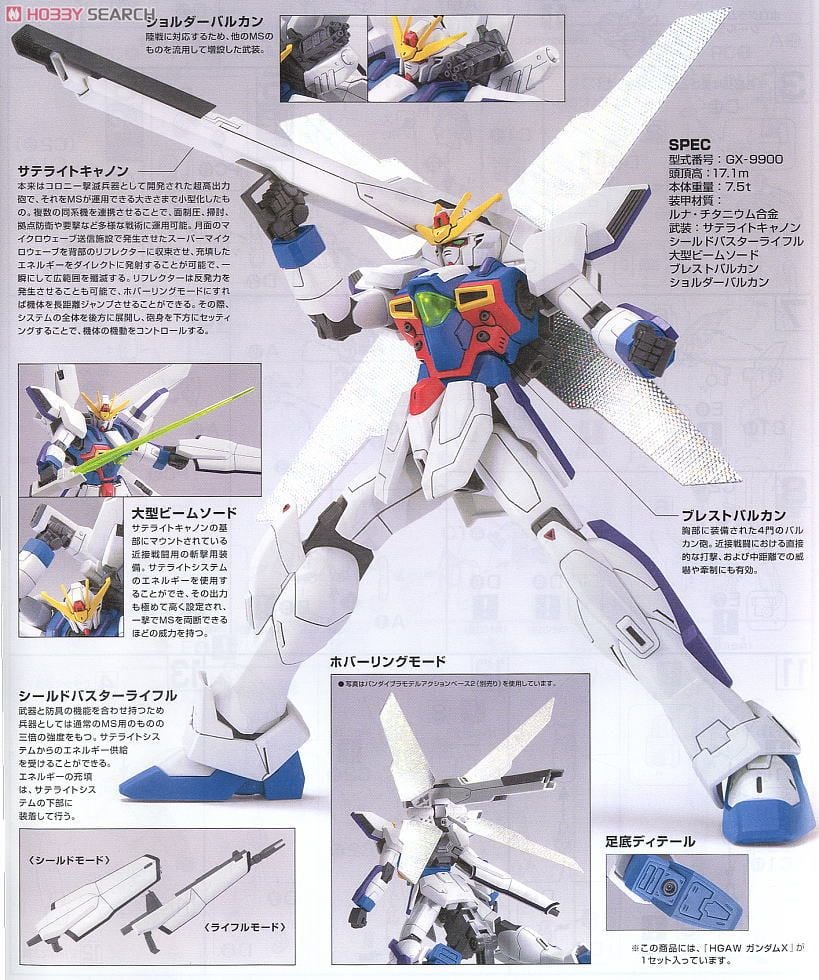 【再販】HGAW 1/144『ガンダムX（エックス）』機動新世紀ガンダムX プラモデル-011