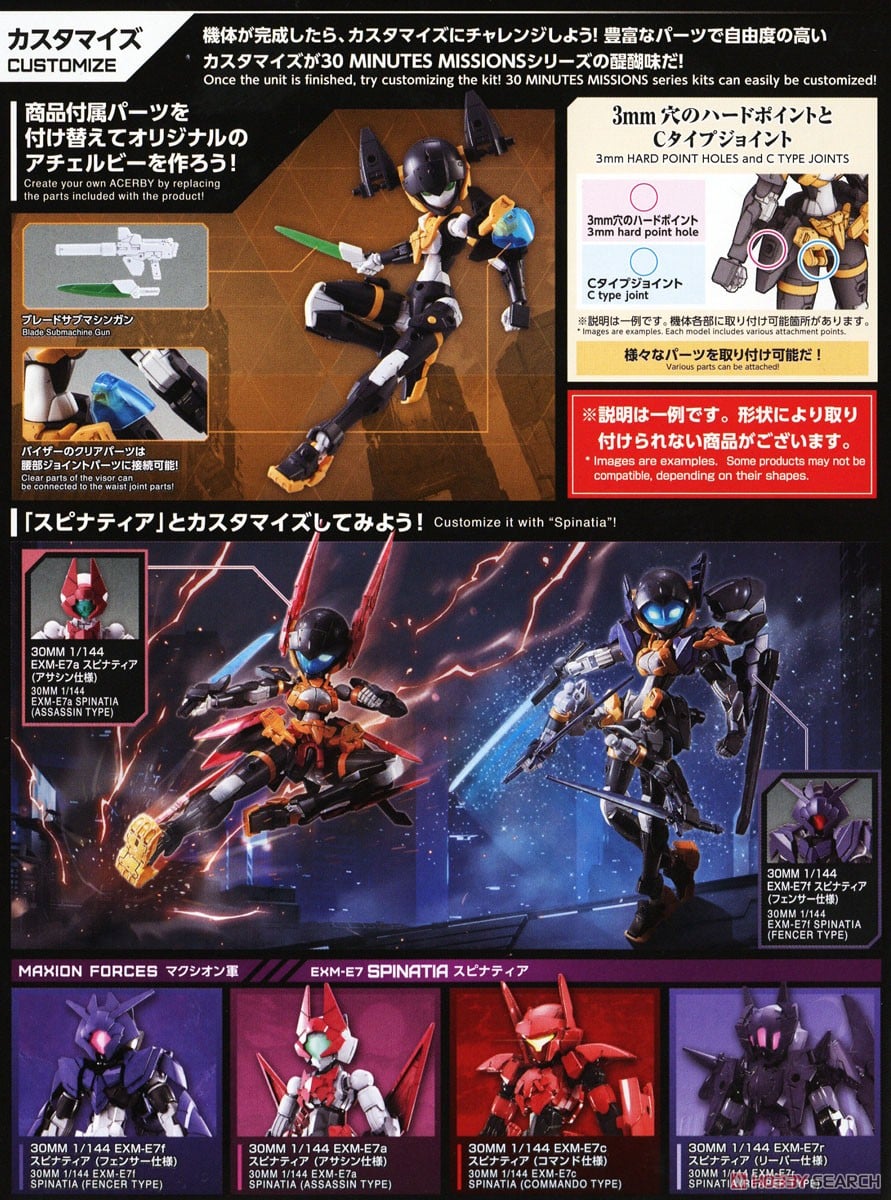 【再販】30MM 1/144『EXM-H15D アチェルビー(TYPE-D)』30 MINUTES MISSIONS プラモデル-021