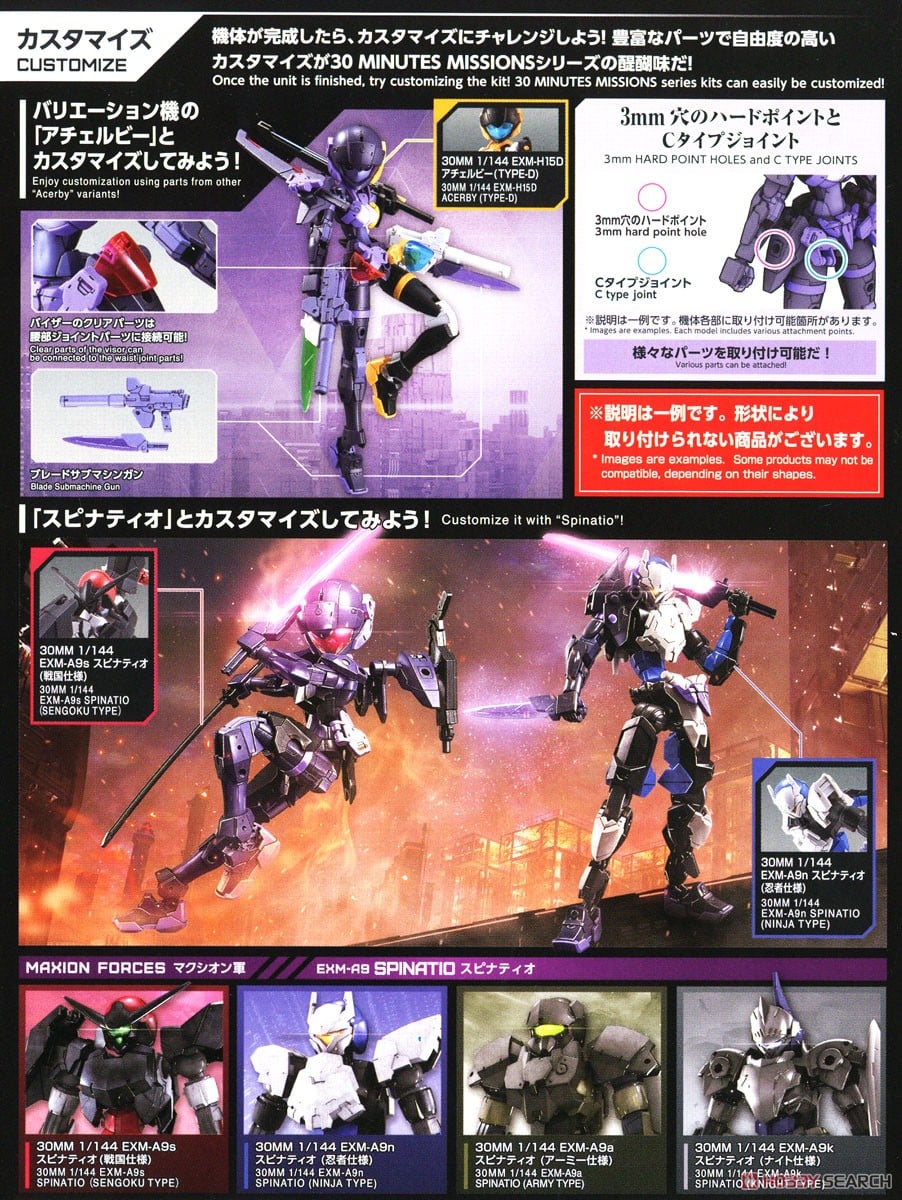 【再販】30MM 1/144『EXM-H15E アチェルビー（TYPE-E）』30 MINUTES MISSIONS プラモデル-026