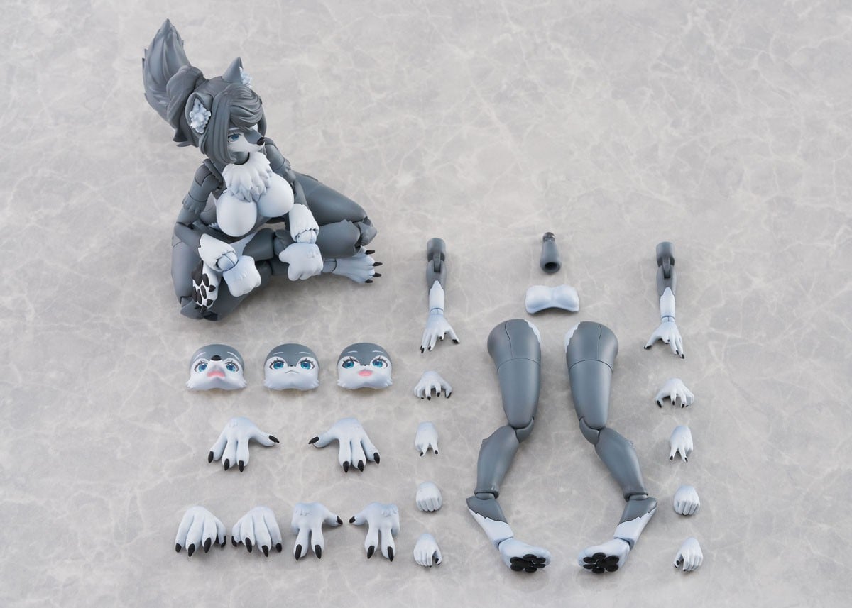 けもプラ『No.KP-03R ハイイロオオカミ』プラモデル-013