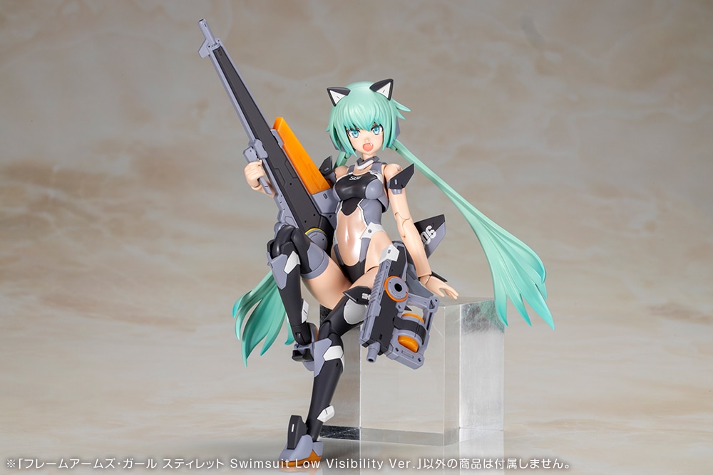 フレームアームズ・ガール『スティレット Swimsuit Low Visibility Ver.』プラモデル-012