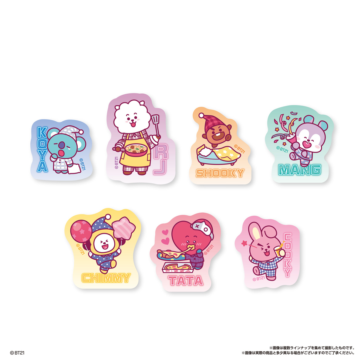 【食玩】『BT21 ダイカットステッカー付きスナック』10個入りBOX-003