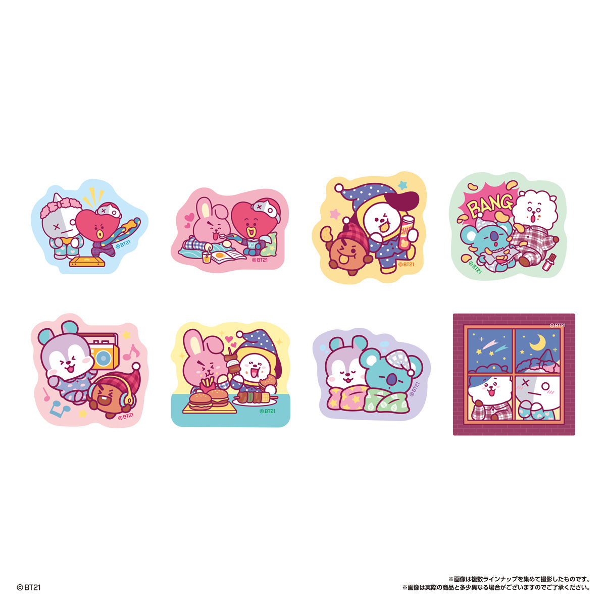 【食玩】『BT21 ダイカットステッカー付きスナック』10個入りBOX-004