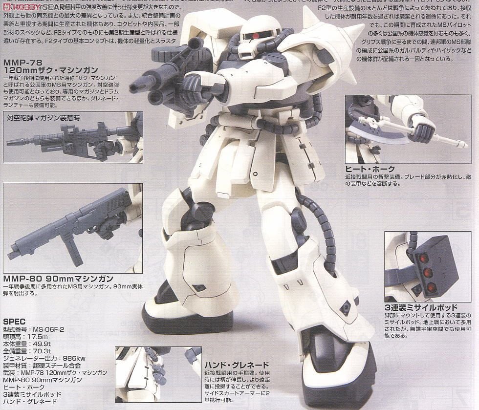 【再販】HGUC 1/144『MS-06F-2 ザクII(連邦軍仕様)』機動戦士ガンダム0083 プラモデル-010
