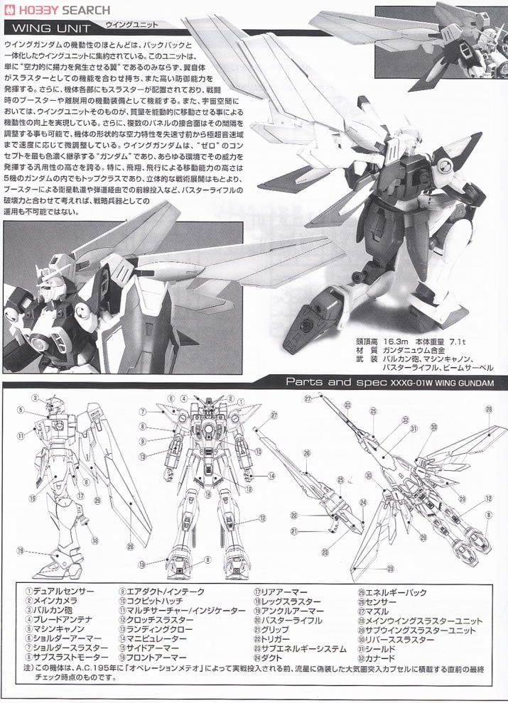 【再販】MG 1/100『ウイングガンダム』新機動戦記ガンダムW プラモデル-010