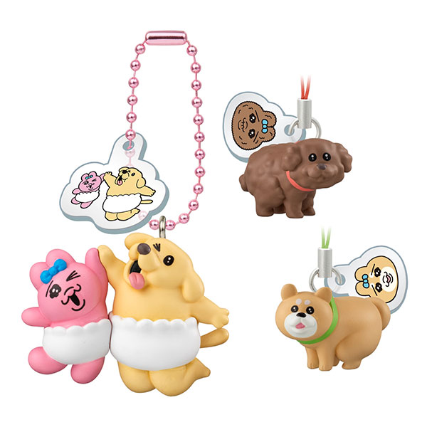 【食玩】『おぱんちゅうさぎとわんころマスコット ビスケットつき』10個入りBOX