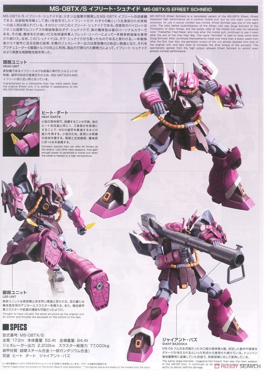【再販】HGUC 1/144『イフリート・シュナイド』機動戦士ガンダムUC プラモデル-019
