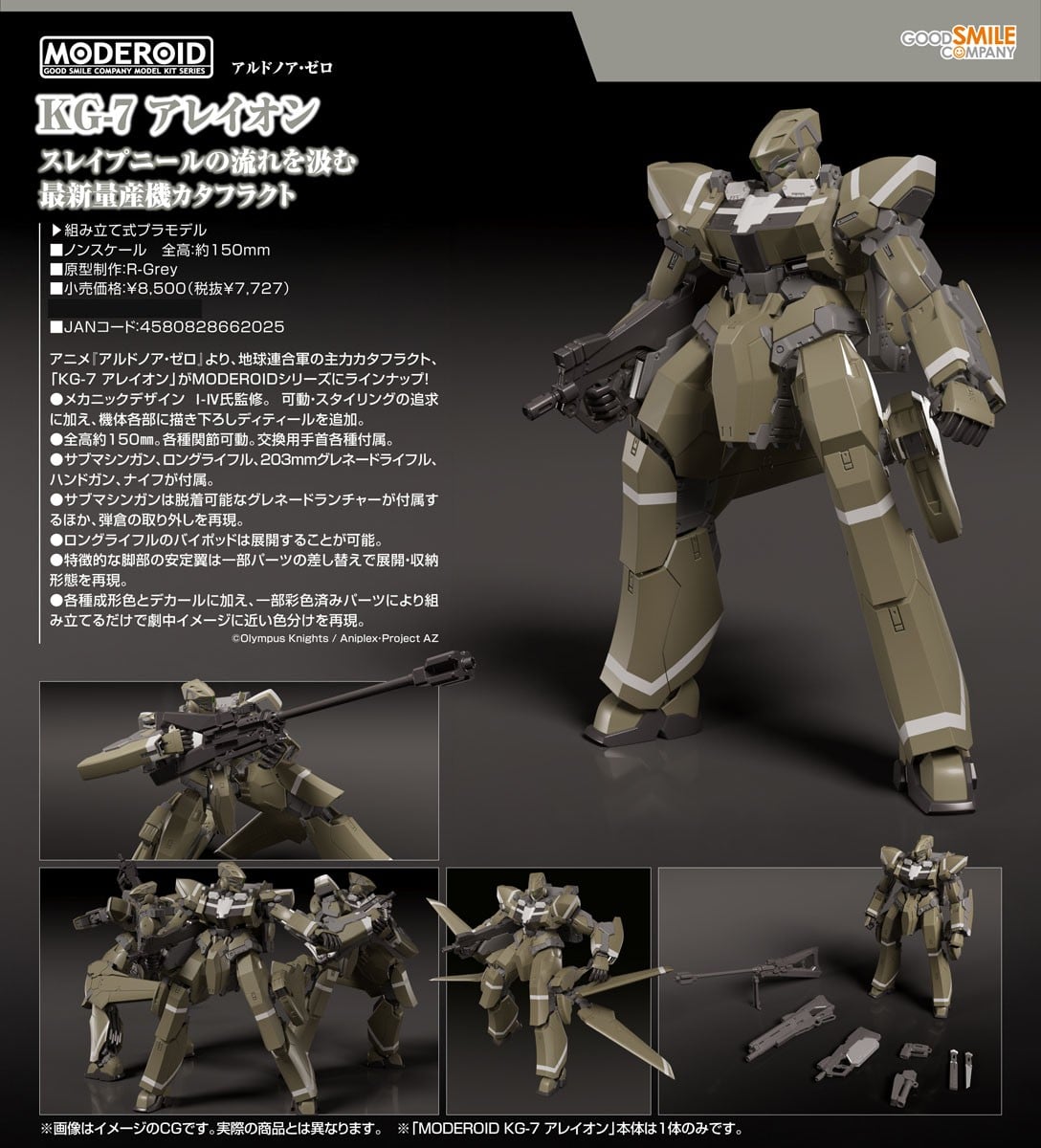 MODEROID『KG-6 スレイプニール』アルドノア・ゼロ プラモデル-028