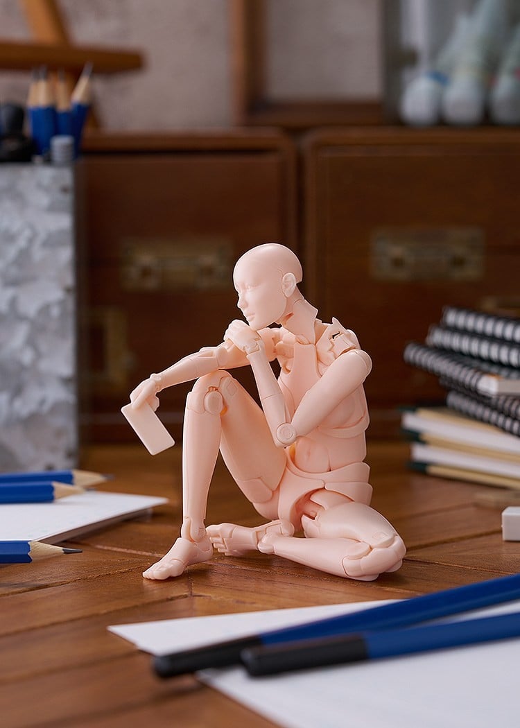 『西村式デッサン人形 オリーブさん GRAY』可動フィギュア-013