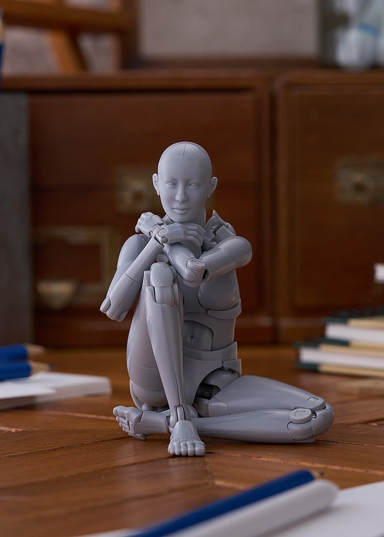 『西村式デッサン人形 オリーブさん GRAY』可動フィギュア-014