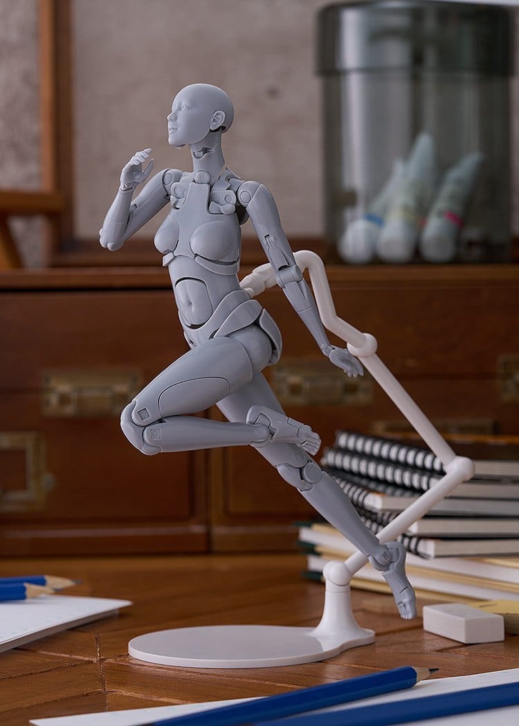 『西村式デッサン人形 オリーブさん GRAY』可動フィギュア-020