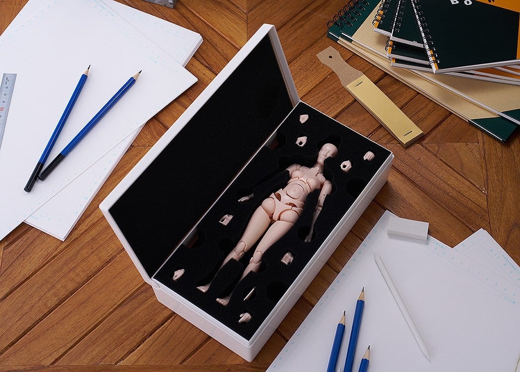 『西村式デッサン人形 オリーブさん GRAY』可動フィギュア-021