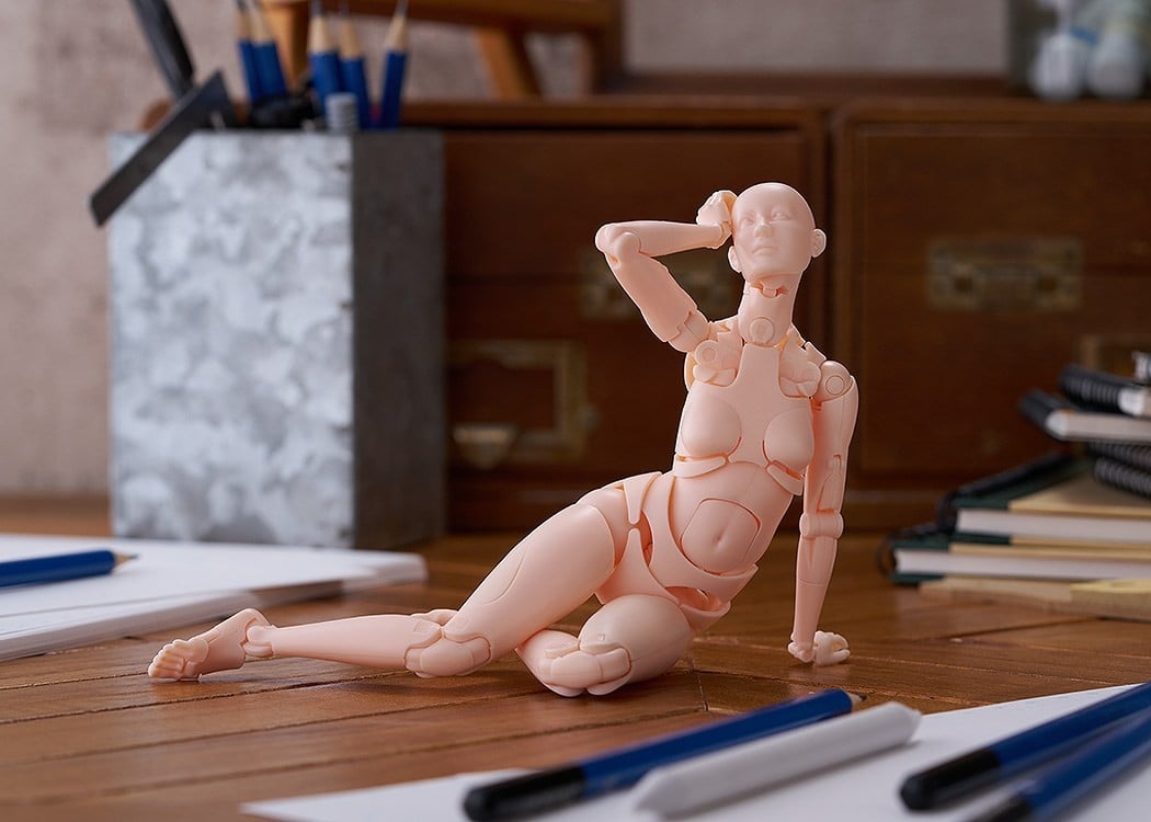 『西村式デッサン人形 オリーブさん GRAY』可動フィギュア-022