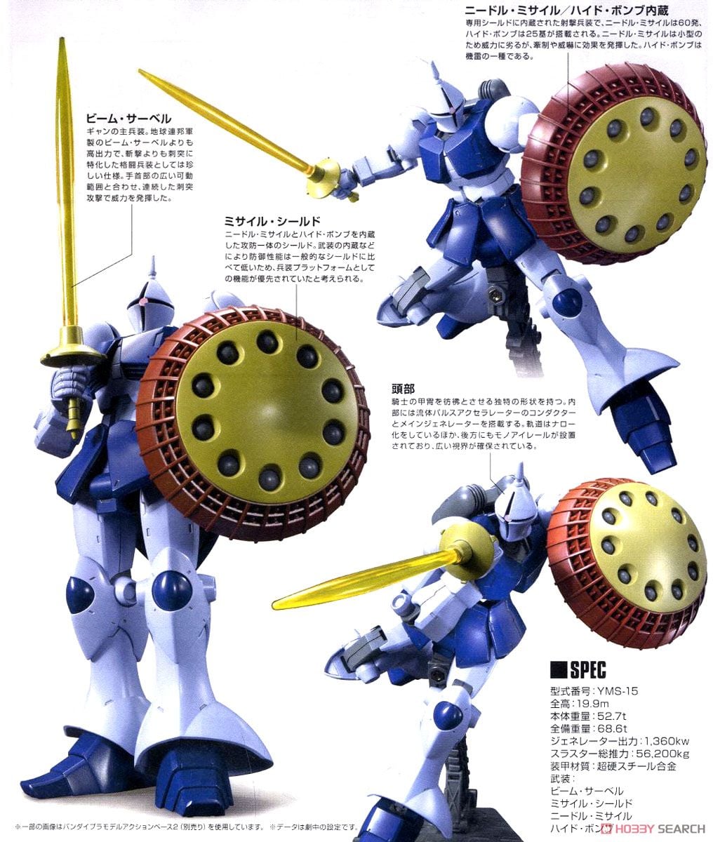 【再販】HGUC 1/144『ギャン』機動戦士ガンダム プラモデル-011