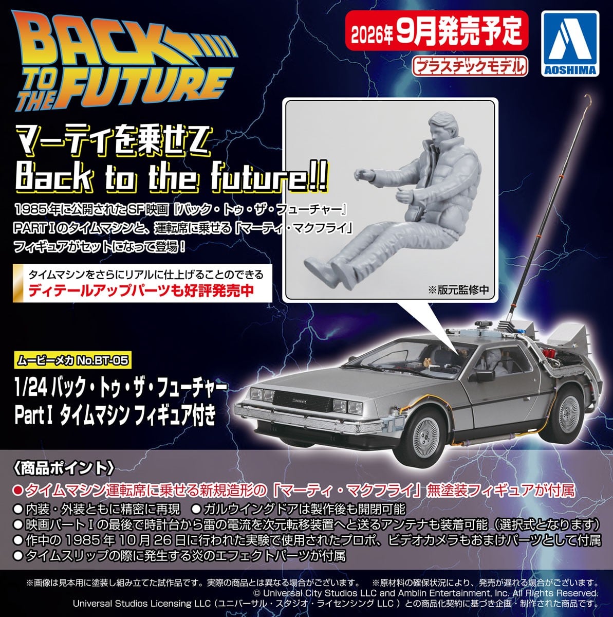 ムービーメカ No.BT-01『タイムマシン』バック・トゥ・ザ・フューチャー PartI 1/24 プラモデル-013