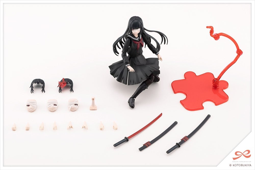 創彩少女庭園『薬師寺 久遠【篝火 真里亞ダメージVer.】』1/10 プラモデル-009