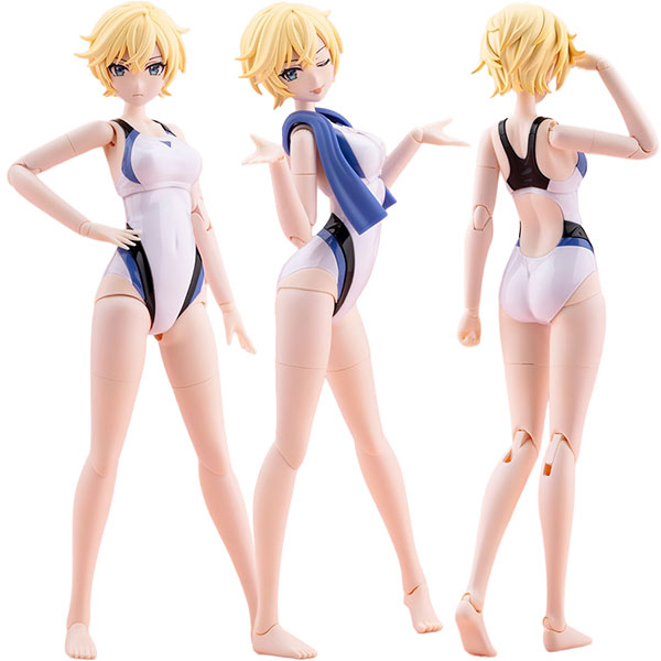 【限定販売】創彩少女庭園『早乙女 瑠衣【桃桜高校・競泳水着】ドリーミングスタイル ホワイトドルフィン』プラモデル