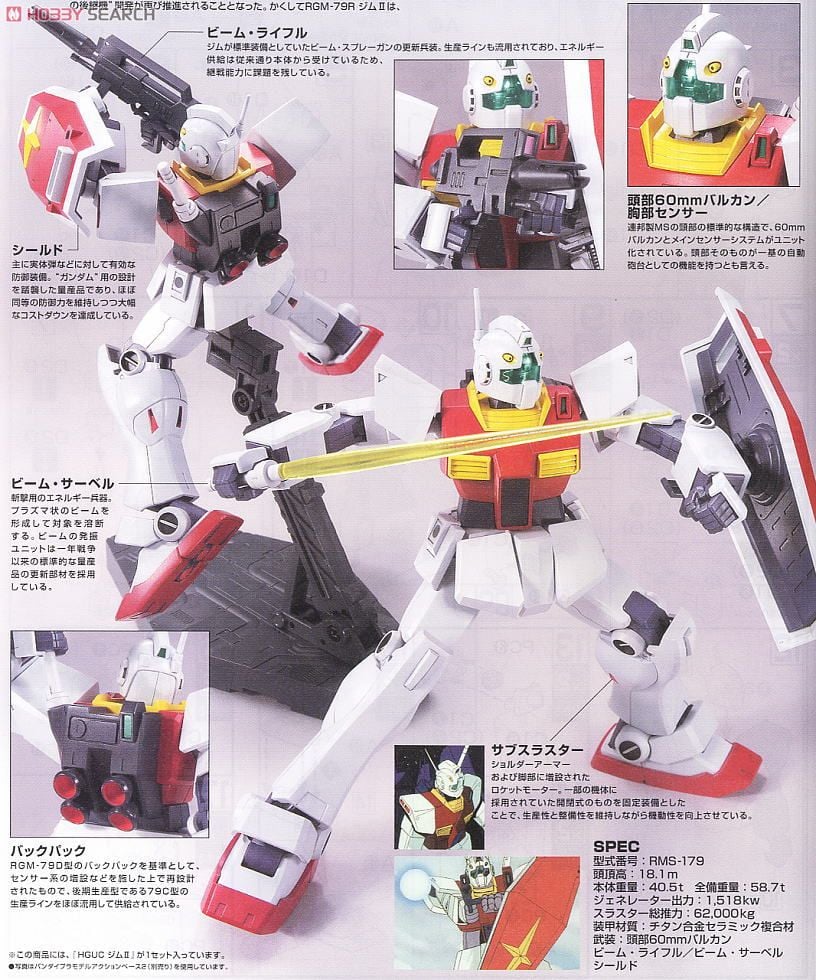【再販】HGUC 1/144『ジムII』機動戦士Zガンダム プラモデル-011