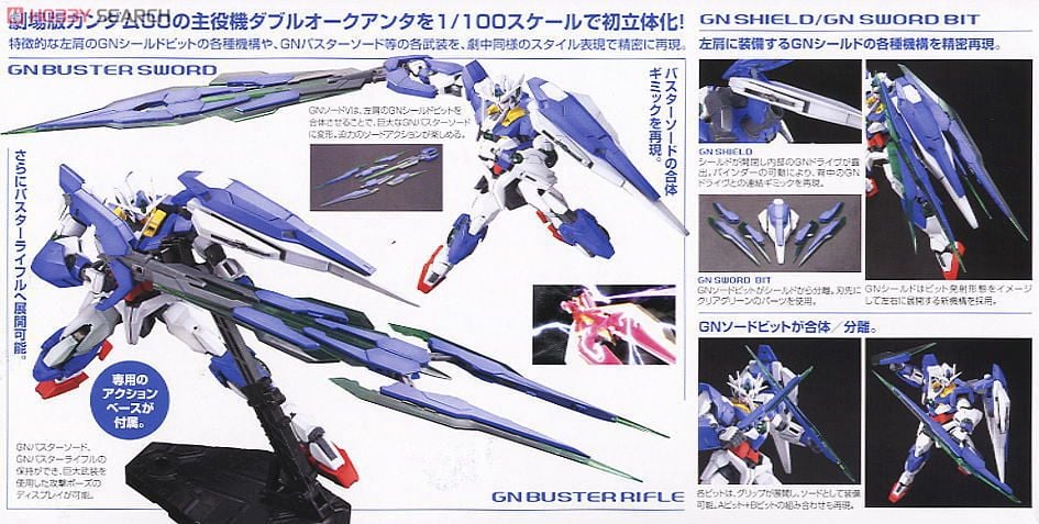 【再販】MG 1/100『ダブルオークアンタ』機動戦士ガンダム00 プラモデル-007