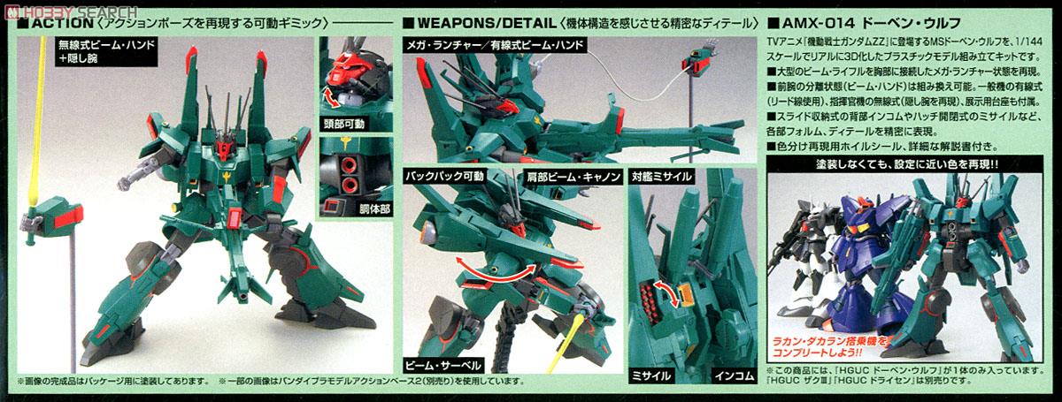 【再販】HGUC 1/144『ドーベン・ウルフ』機動戦士ガンダムZZ プラモデル-010