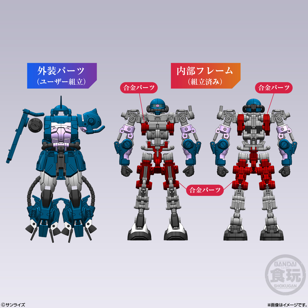 【食玩】ガンダムアーティファクトPRO『高機動型ザクII（黒い三連星仕様）』機動戦士ガンダム THE ORIGIN 半完成品キット-009