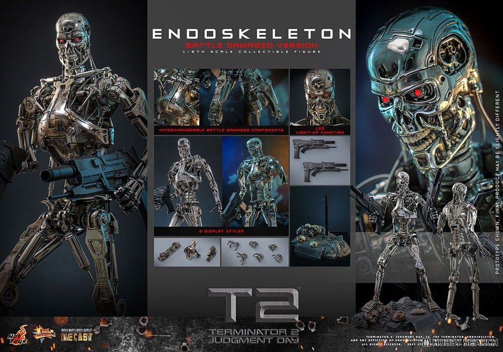 ムービー・マスターピース DIECAST『エンドスケルトン(バトルダメージ)』ターミネーター2 1/6 可動フィギュア-019