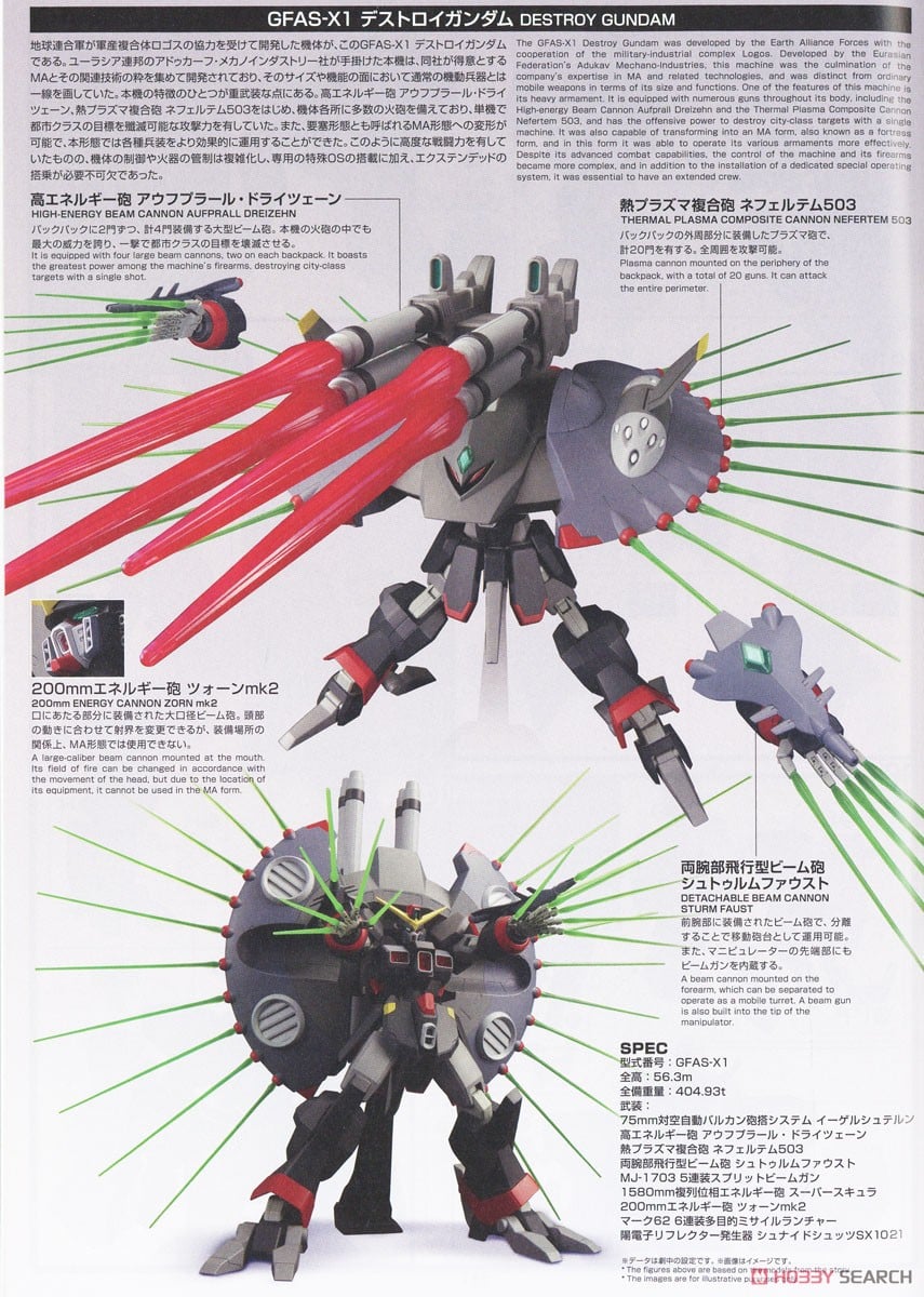 【再販】HG 1/144『デストロイガンダム』機動戦士ガンダムSEED DESTINY プラモデル-038