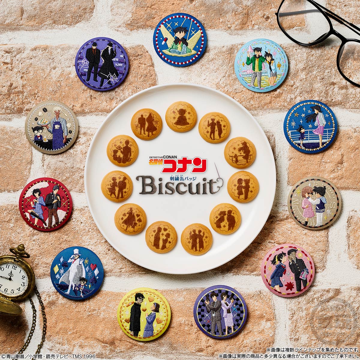 【食玩】『名探偵コナン 刺繍缶バッジビスケット』12個入りBOX-006