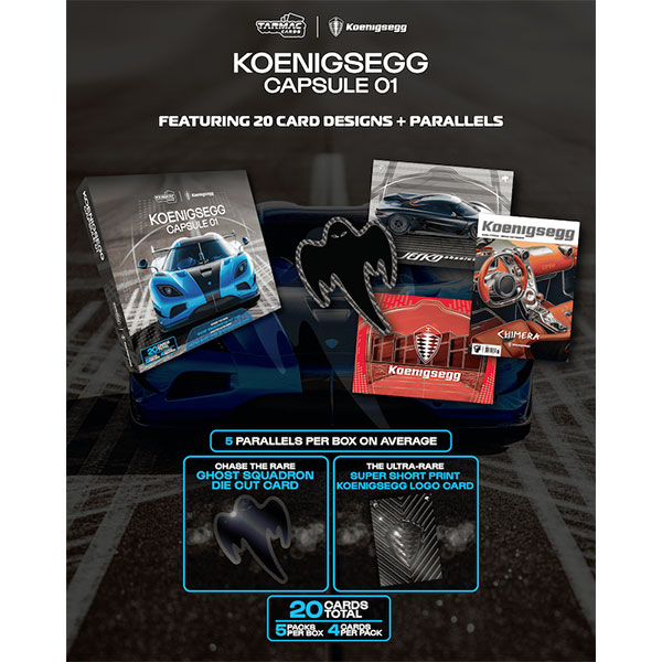 Tarmac Cards『Koenigsegg Capsule 01』5パック入りBOX
