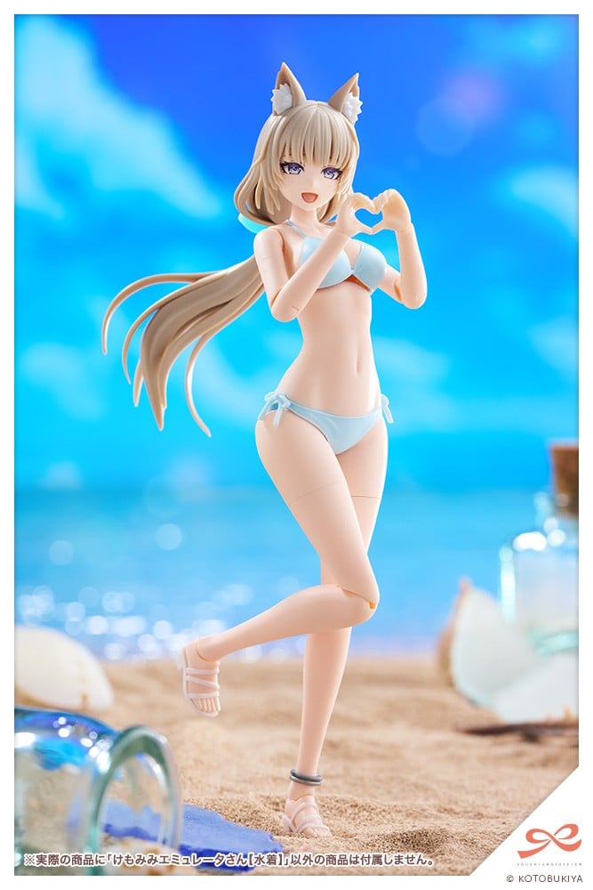 創彩少女庭園『けもみみエミュレータさん【水着】』1/10 プラモデル-015