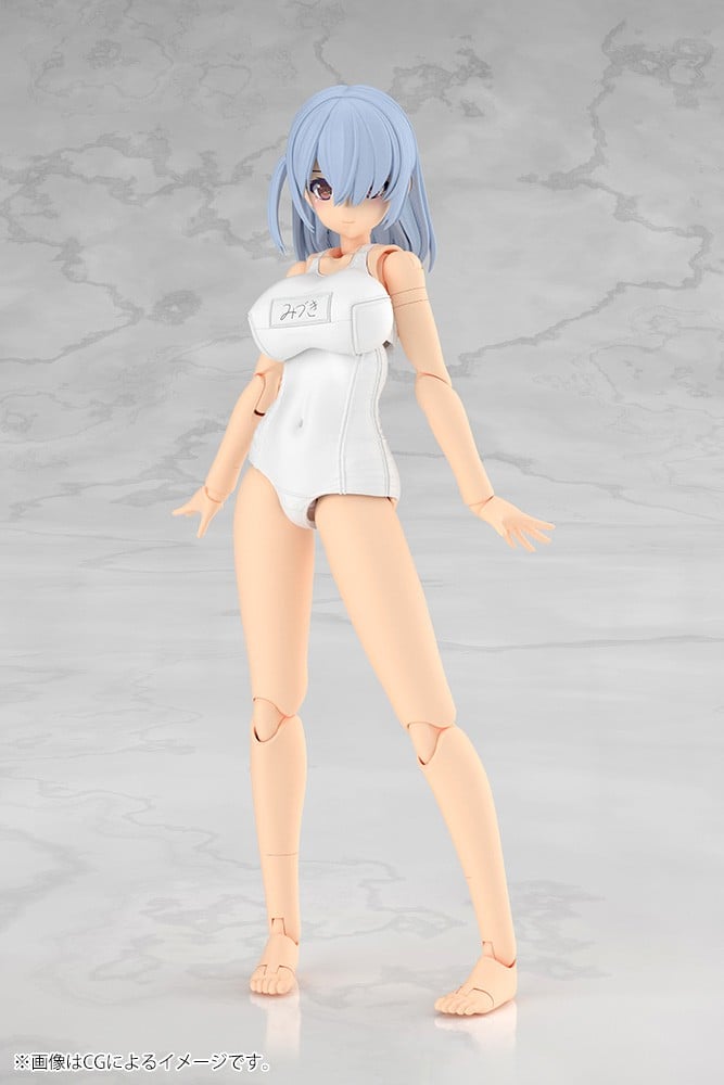 フレームアームズ・ガール『ミヅキ School Swimsuits Ver. ホワイトVer.』プラモデル-001