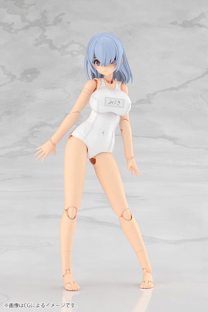 フレームアームズ・ガール『ミヅキ School Swimsuits Ver. ホワイトVer.』プラモデル-004