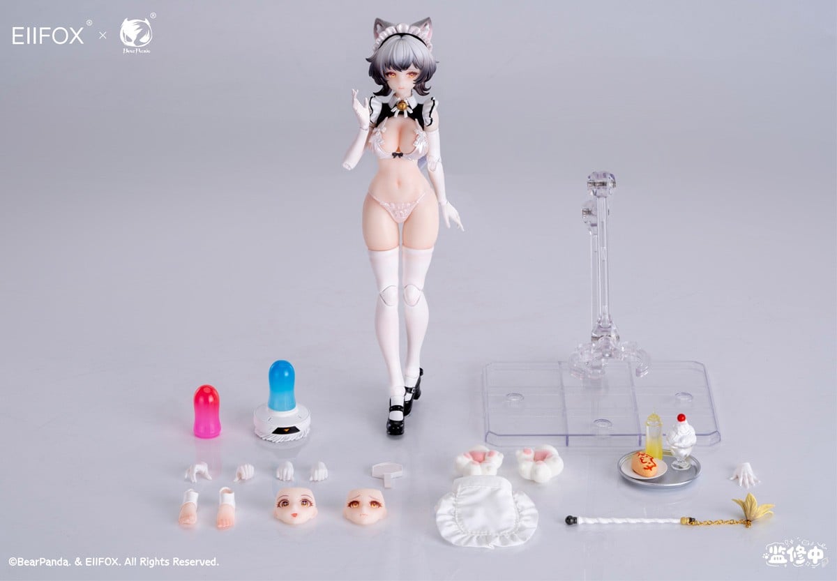 Eiifox × BearPanda『猫メイド 小プリン』1/12 完成品アクションフィギュア-001