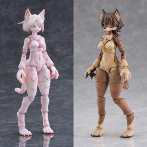 【けもプラ】『No.KP-01R カオマニー』『No.KP-02R ニホンオオカミ』『No.KO-01R ヒトパーツセット［カラーA］』プラモデル