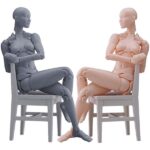 『西村式デッサン人形 オリーブさん GRAY／FLESH』可動フィギュア